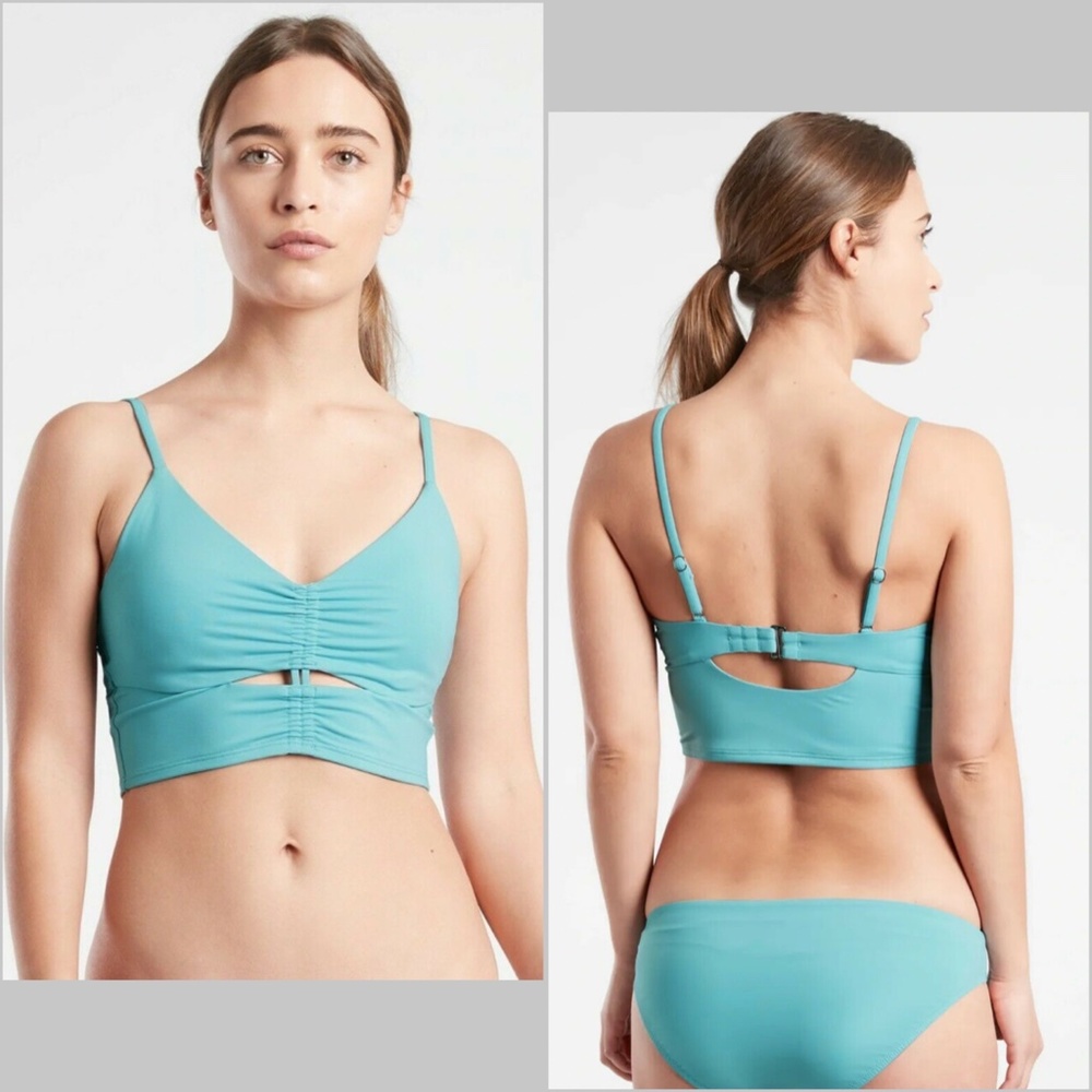 Athleta Villa Bra Cup Bikini Top Blue
